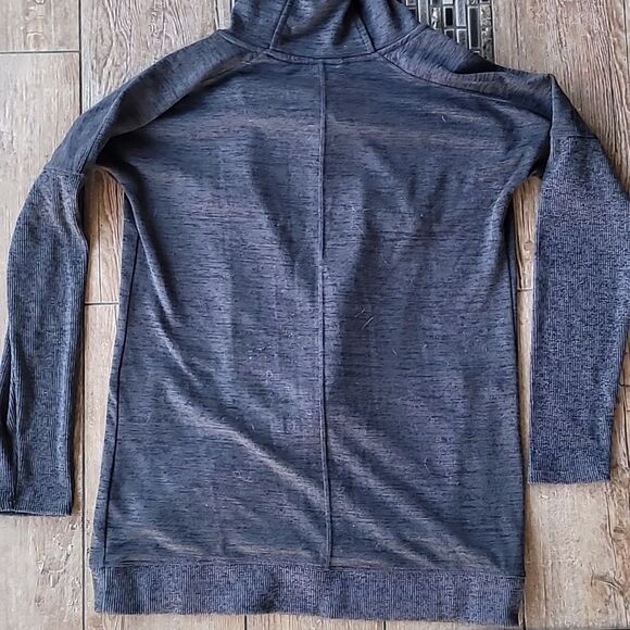 ATHLETA BLISSFUL HOODED WRAP BLUE/GRAY WOMENS XS - Picture 12 of 14